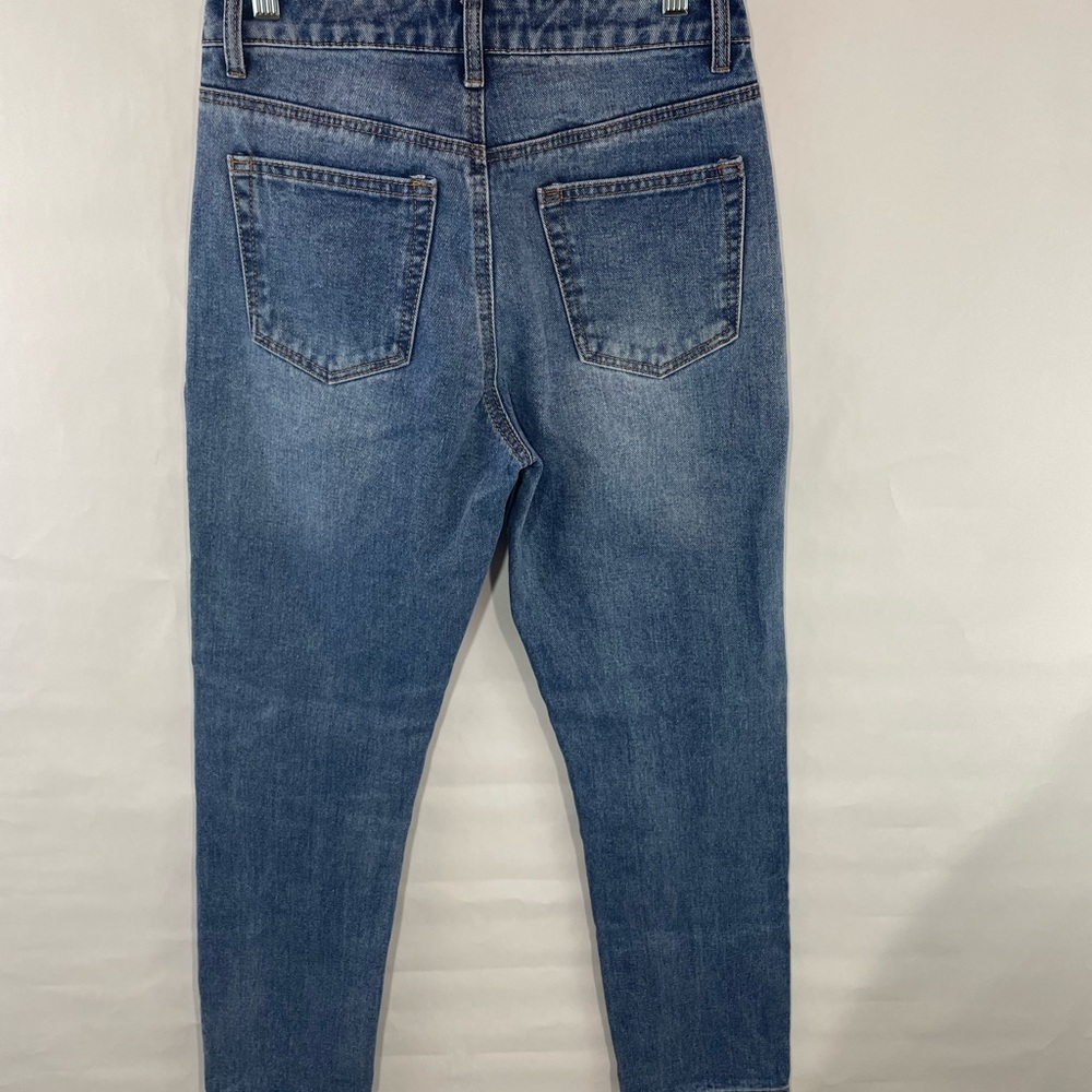 Princess Polly high waisted straight leg distressed hem jeans - Picture 10 of 10